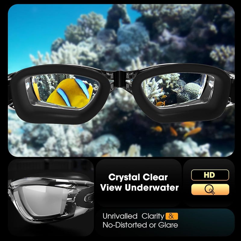Braylin Swim Goggles, 2-Pack Swimming Goggles, Anti Fog, No Leaking For Adult Women Men Youth - Image 5